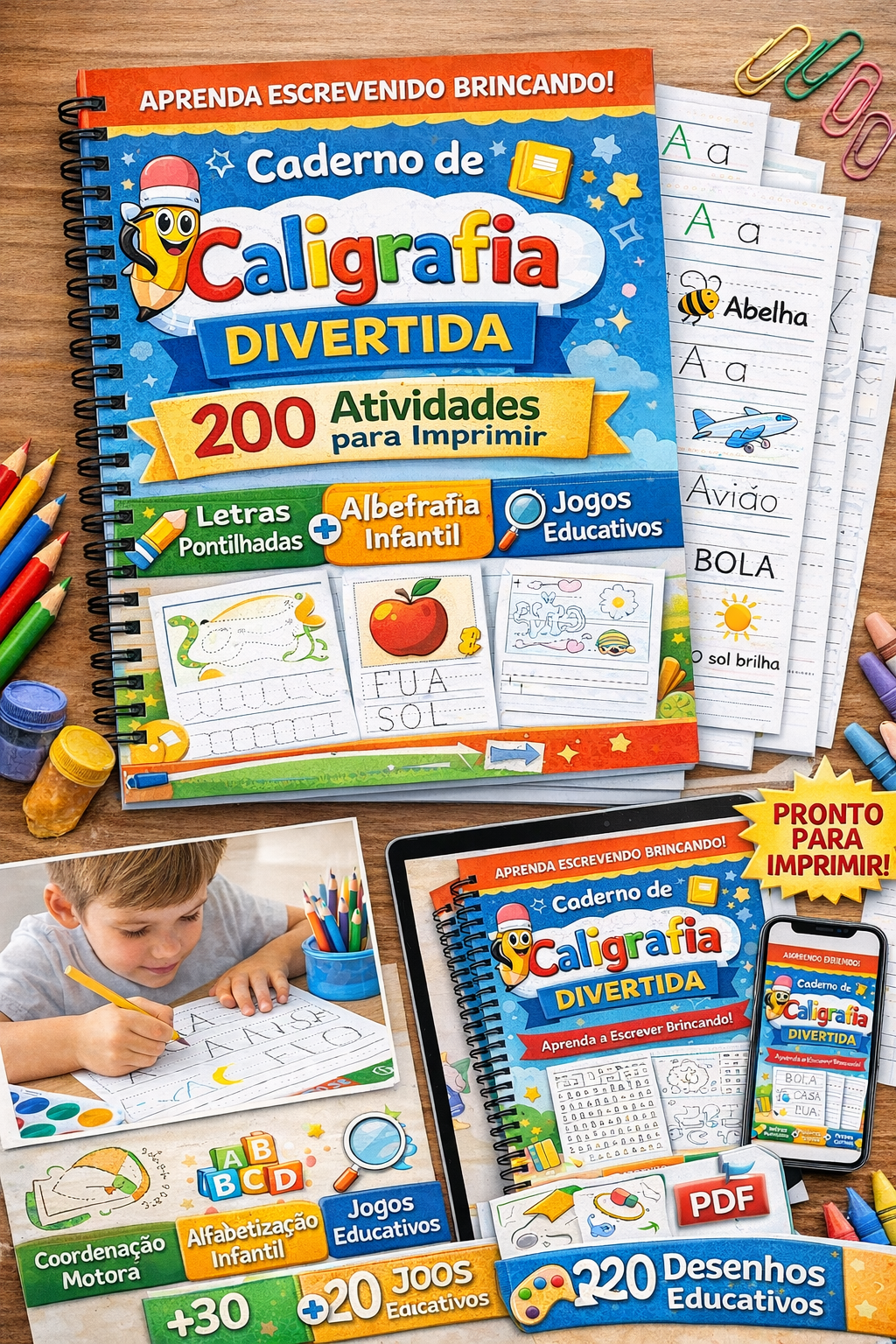 Caderno de Caligrafia Divertida